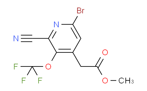 Methyl 6-bromo-2-cyano-3-(trifluoromethoxy)pyridine-4-acetate