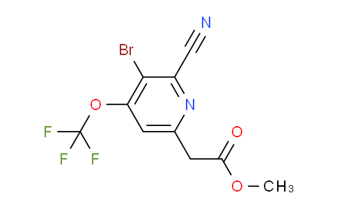 Methyl 3-bromo-2-cyano-4-(trifluoromethoxy)pyridine-6-acetate