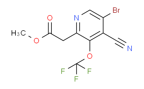Methyl 5-bromo-4-cyano-3-(trifluoromethoxy)pyridine-2-acetate