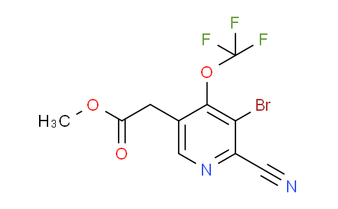 Methyl 3-bromo-2-cyano-4-(trifluoromethoxy)pyridine-5-acetate