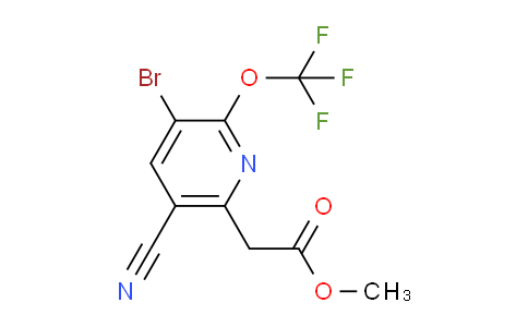 Methyl 3-bromo-5-cyano-2-(trifluoromethoxy)pyridine-6-acetate