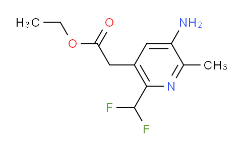 Ethyl 3-amino-6-(difluoromethyl)-2-methylpyridine-5-acetate