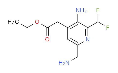 Ethyl 3-amino-6-(aminomethyl)-2-(difluoromethyl)pyridine-4-acetate