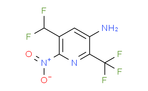 3-Amino-5-(difluoromethyl)-6-nitro-2-(trifluoromethyl)pyridine