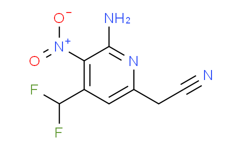 2-Amino-4-(difluoromethyl)-3-nitropyridine-6-acetonitrile