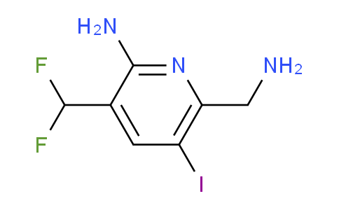 2-Amino-6-(aminomethyl)-3-(difluoromethyl)-5-iodopyridine