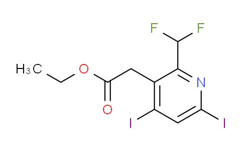 AM224076 | 1804693-91-1 | Ethyl 2-(difluoromethyl)-4,6-diiodopyridine-3-acetate