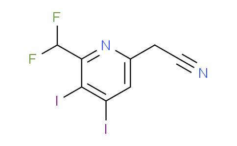 AM224091 | 1805048-26-3 | 2-(Difluoromethyl)-3,4-diiodopyridine-6-acetonitrile