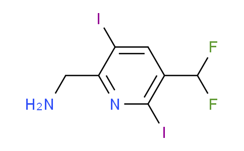 2-(Aminomethyl)-5-(difluoromethyl)-3,6-diiodopyridine