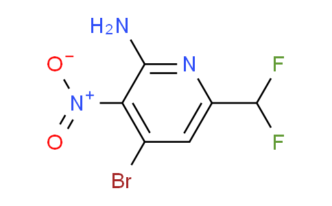 2-Amino-4-bromo-6-(difluoromethyl)-3-nitropyridine
