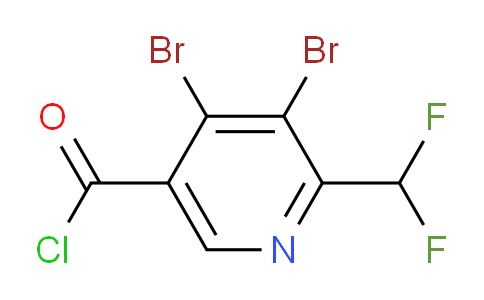 3,4-Dibromo-2-(difluoromethyl)pyridine-5-carbonyl chloride