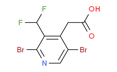 2,5-Dibromo-3-(difluoromethyl)pyridine-4-acetic acid