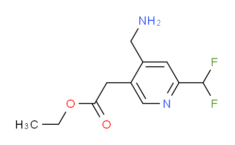 Ethyl 4-(aminomethyl)-2-(difluoromethyl)pyridine-5-acetate