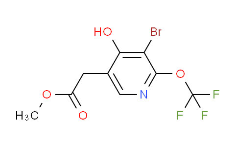 Methyl 3-bromo-4-hydroxy-2-(trifluoromethoxy)pyridine-5-acetate