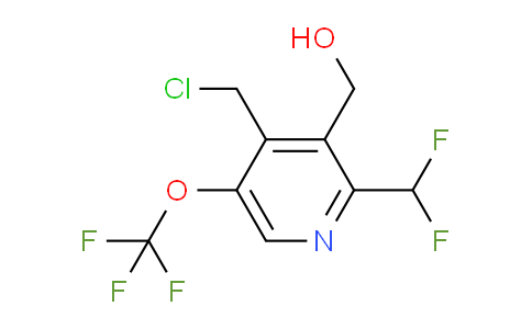 4-(Chloromethyl)-2-(difluoromethyl)-5-(trifluoromethoxy)pyridine-3-methanol