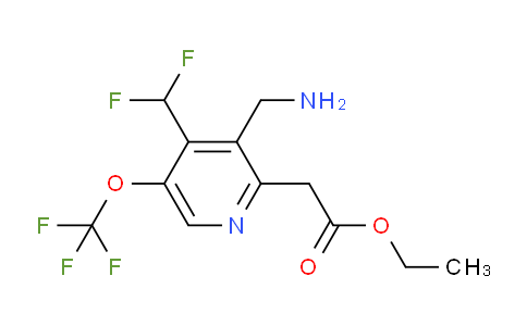 Ethyl 3-(aminomethyl)-4-(difluoromethyl)-5-(trifluoromethoxy)pyridine-2-acetate