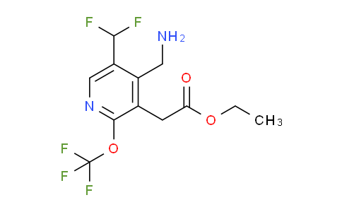Ethyl 4-(aminomethyl)-5-(difluoromethyl)-2-(trifluoromethoxy)pyridine-3-acetate