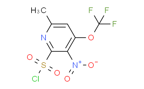 6-Methyl-3-nitro-4-(trifluoromethoxy)pyridine-2-sulfonyl chloride