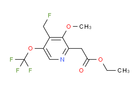 Ethyl 4-(fluoromethyl)-3-methoxy-5-(trifluoromethoxy)pyridine-2-acetate