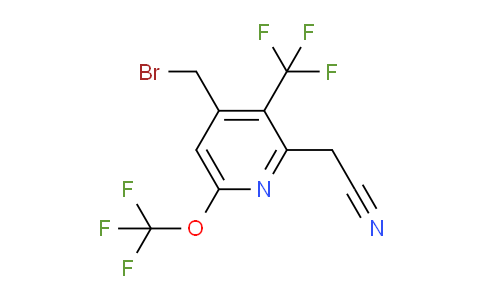 4-(Bromomethyl)-6-(trifluoromethoxy)-3-(trifluoromethyl)pyridine-2-acetonitrile