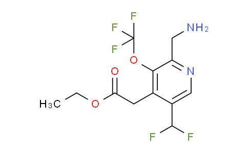 Ethyl 2-(aminomethyl)-5-(difluoromethyl)-3-(trifluoromethoxy)pyridine-4-acetate