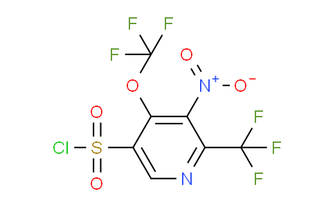 3-Nitro-4-(trifluoromethoxy)-2-(trifluoromethyl)pyridine-5-sulfonyl chloride