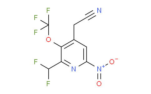 2-(Difluoromethyl)-6-nitro-3-(trifluoromethoxy)pyridine-4-acetonitrile