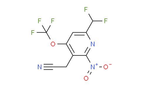 6-(Difluoromethyl)-2-nitro-4-(trifluoromethoxy)pyridine-3-acetonitrile