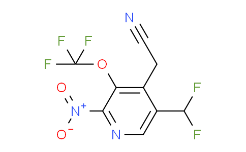 5-(Difluoromethyl)-2-nitro-3-(trifluoromethoxy)pyridine-4-acetonitrile