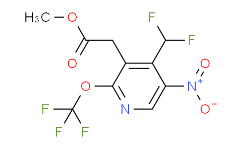 Methyl 4-(difluoromethyl)-5-nitro-2-(trifluoromethoxy)pyridine-3-acetate