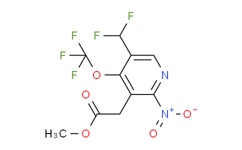 Methyl 5-(difluoromethyl)-2-nitro-4-(trifluoromethoxy)pyridine-3-acetate