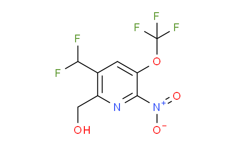 5-(Difluoromethyl)-2-nitro-3-(trifluoromethoxy)pyridine-6-methanol