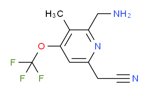 2-(Aminomethyl)-3-methyl-4-(trifluoromethoxy)pyridine-6-acetonitrile