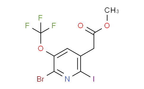 Methyl 2-bromo-6-iodo-3-(trifluoromethoxy)pyridine-5-acetate