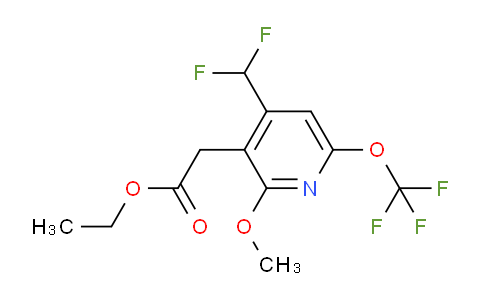 Ethyl 4-(difluoromethyl)-2-methoxy-6-(trifluoromethoxy)pyridine-3-acetate