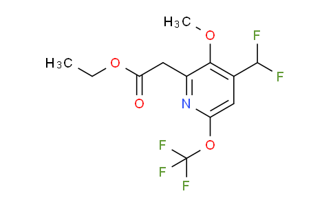 Ethyl 4-(difluoromethyl)-3-methoxy-6-(trifluoromethoxy)pyridine-2-acetate