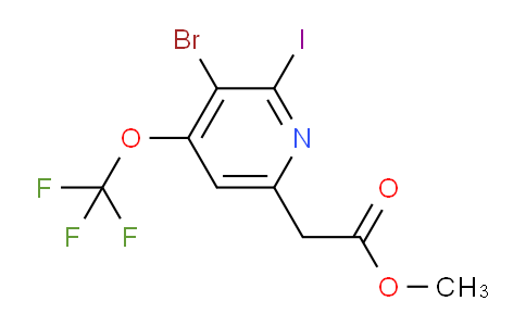 Methyl 3-bromo-2-iodo-4-(trifluoromethoxy)pyridine-6-acetate