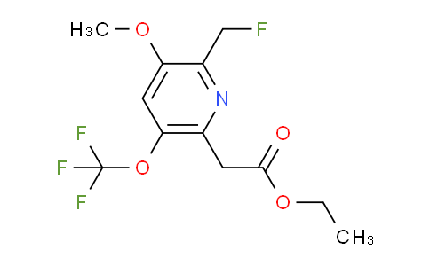 Ethyl 2-(fluoromethyl)-3-methoxy-5-(trifluoromethoxy)pyridine-6-acetate
