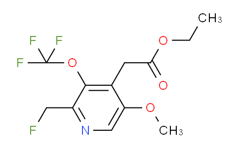 Ethyl 2-(fluoromethyl)-5-methoxy-3-(trifluoromethoxy)pyridine-4-acetate