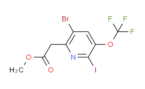 Methyl 5-bromo-2-iodo-3-(trifluoromethoxy)pyridine-6-acetate