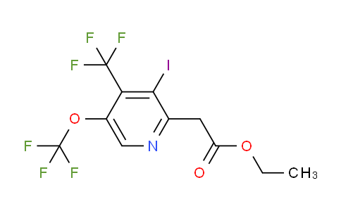 Ethyl 3-iodo-5-(trifluoromethoxy)-4-(trifluoromethyl)pyridine-2-acetate