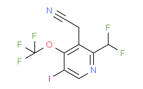 2-(Difluoromethyl)-5-iodo-4-(trifluoromethoxy)pyridine-3-acetonitrile