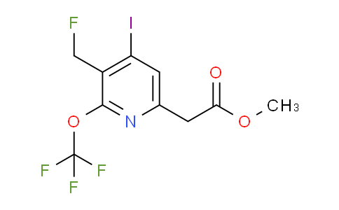 Methyl 3-(fluoromethyl)-4-iodo-2-(trifluoromethoxy)pyridine-6-acetate