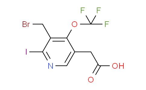 3-(Bromomethyl)-2-iodo-4-(trifluoromethoxy)pyridine-5-acetic acid