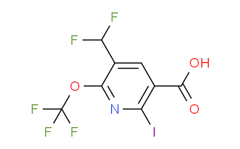 AM225583 | 1804439-10-8 | 3-(Difluoromethyl)-6-iodo-2-(trifluoromethoxy)pyridine-5-carboxylic acid