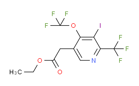 Ethyl 3-iodo-4-(trifluoromethoxy)-2-(trifluoromethyl)pyridine-5-acetate