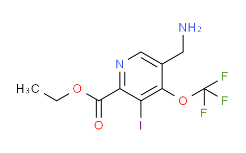 Ethyl 5-(aminomethyl)-3-iodo-4-(trifluoromethoxy)pyridine-2-carboxylate