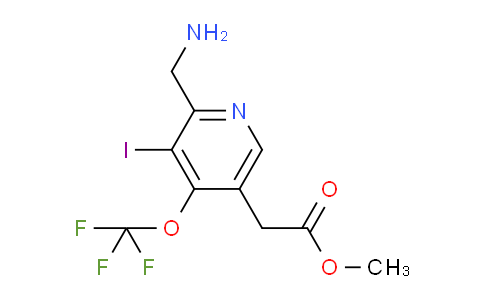 Methyl 2-(aminomethyl)-3-iodo-4-(trifluoromethoxy)pyridine-5-acetate
