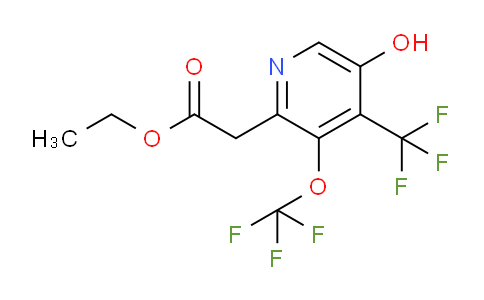 Ethyl 5-hydroxy-3-(trifluoromethoxy)-4-(trifluoromethyl)pyridine-2-acetate
