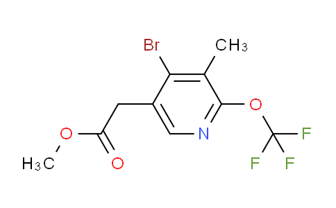 Methyl 4-bromo-3-methyl-2-(trifluoromethoxy)pyridine-5-acetate